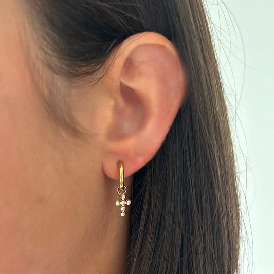 BOUCLES D’OREILLES MINI CROIX