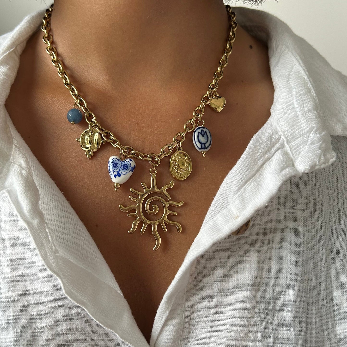 COLLIER CHARMS BLUE
