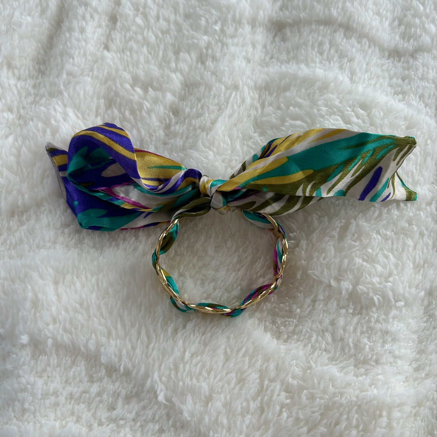 JONC RUBAN BLEU TURQUOISE