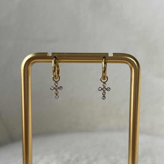 BOUCLES D’OREILLES MINI CROIX