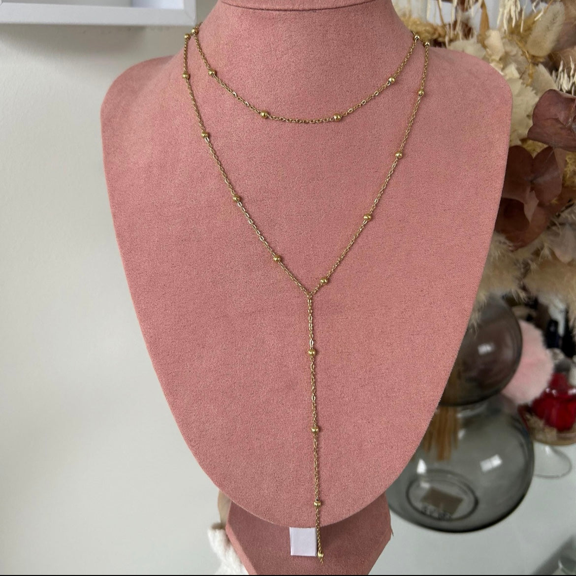 COLLIER LONG DOUBLE CHAINE PERTH