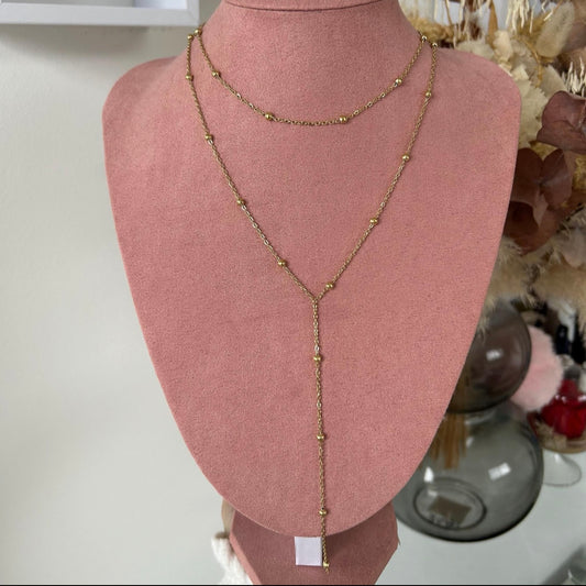 COLLIER LONG DOUBLE CHAINE PERTH