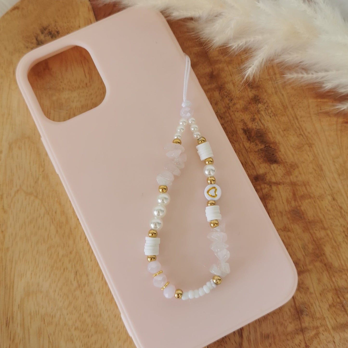 MINI BIJOU DE TÉLÉPHONE - PIERRE ROSE