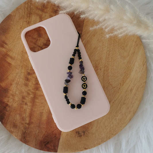 MINI BIJOU DE TÉLÉPHONE - PIERRE MAUVE