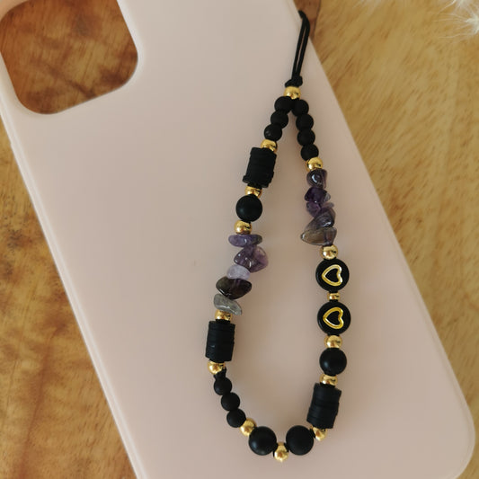 MINI BIJOU DE TÉLÉPHONE - PIERRE MAUVE