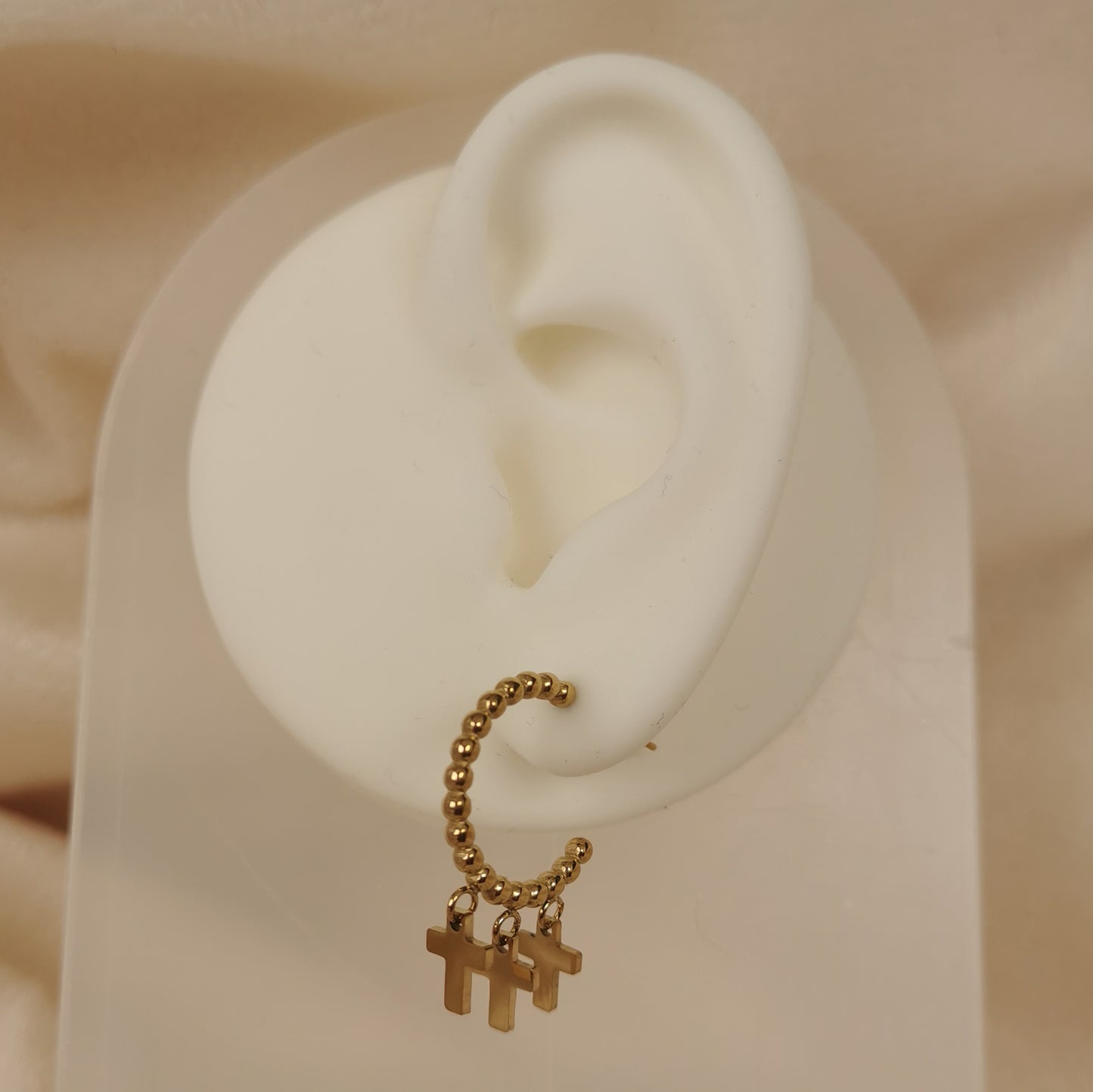 BOUCLES D'OREILLES MINI CROIX