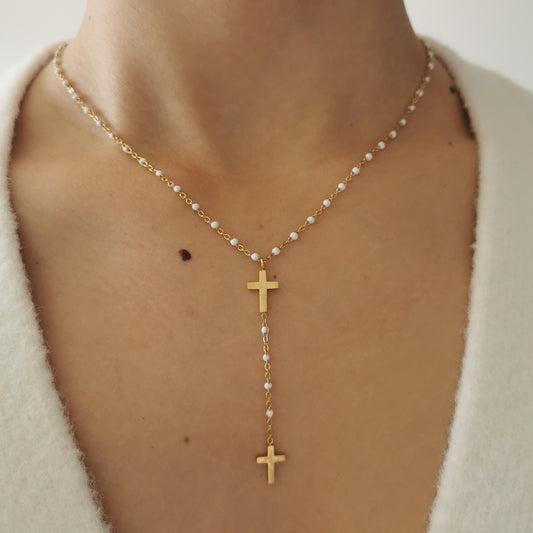 COLLIER DOUBLE CROIX