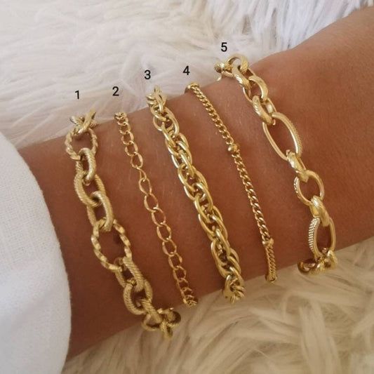 BRACELET CHAÎNE - DORÉ