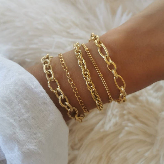 BRACELET CHAÎNE - DORÉ