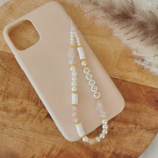 BIJOU DE TÉLÉPHONE - CHIPS ROSE