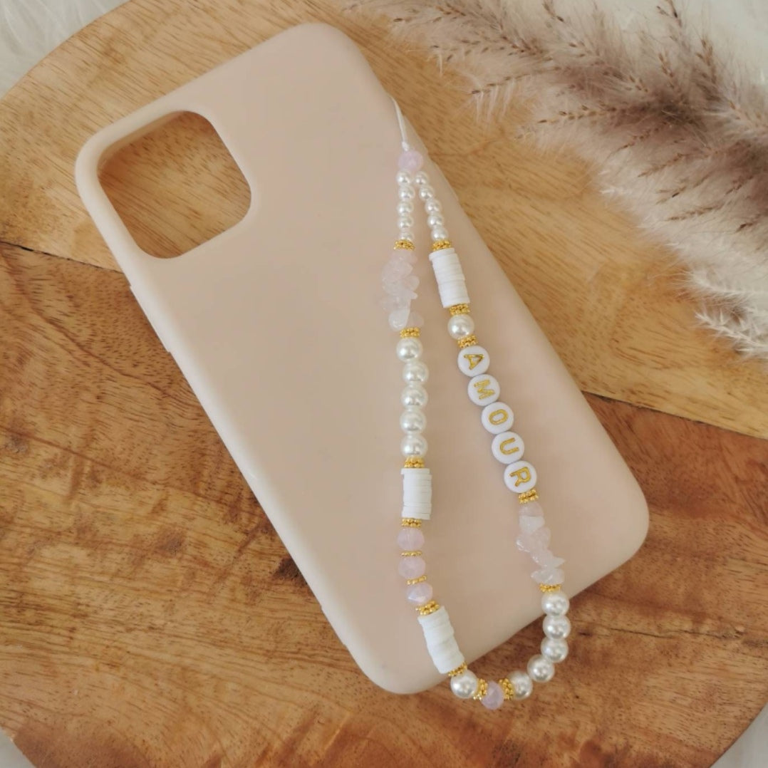 BIJOU DE TÉLÉPHONE - CHIPS ROSE