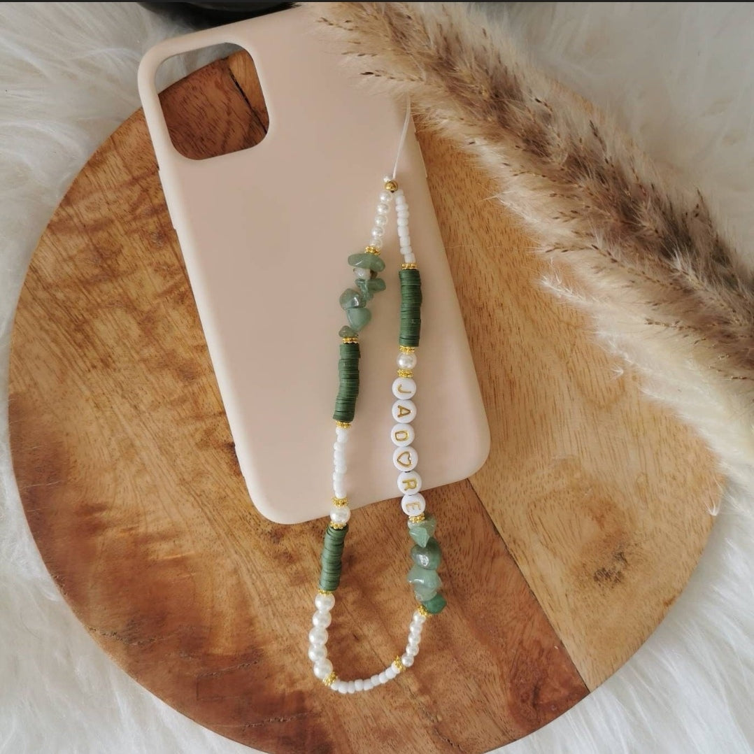 BIJOU DE TÉLÉPHONE - J'ADORE KAKI