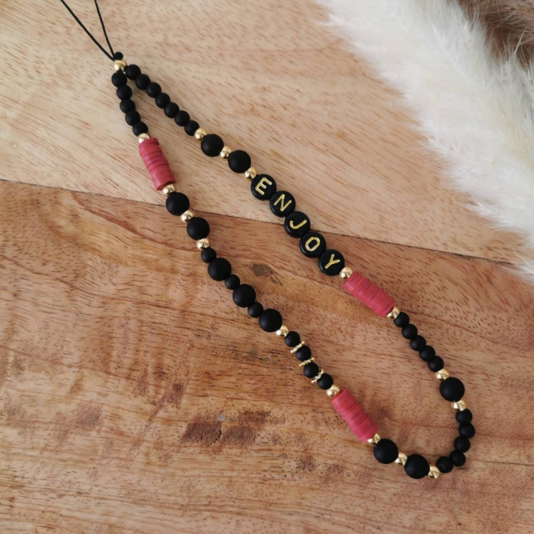 BIJOU DE TÉLÉPHONE - BORDEAUX & NOIR