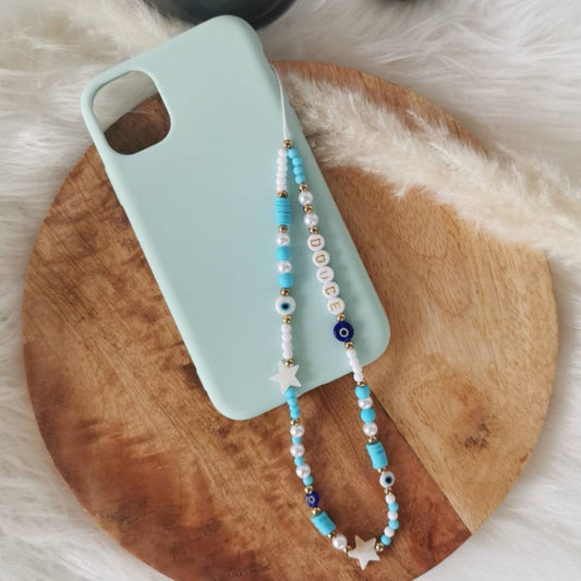 BIJOU DE TÉLÉPHONE - OEIL BLEU