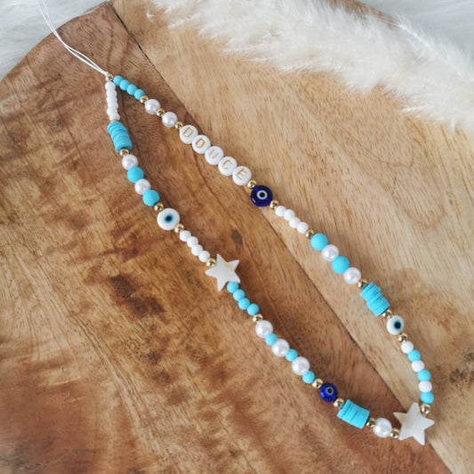 BIJOU DE TÉLÉPHONE - OEIL BLEU