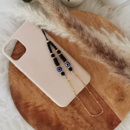 BIJOU DE TÉLÉPHONE - CHAÎNE ACIER OEIL