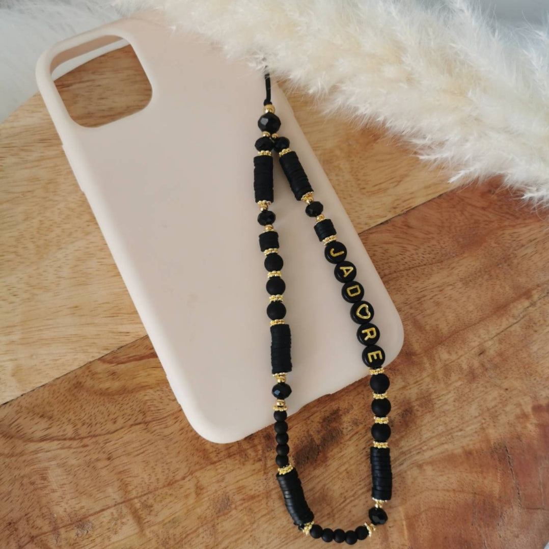 BIJOU DE TÉLÉPHONE - J'ADORE NOIR