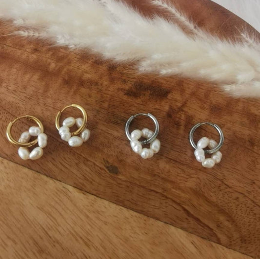 BOUCLES D'OREILLES - PERLES D'EAU DOUCE