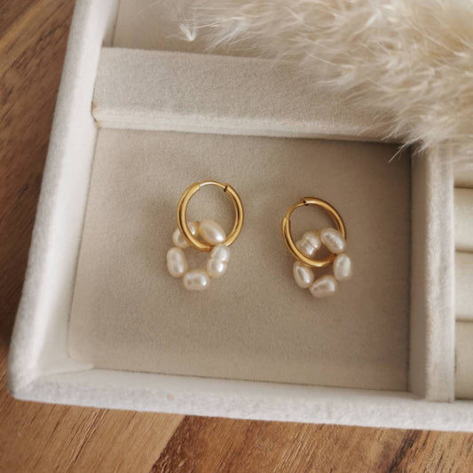 BOUCLES D'OREILLES - PERLES D'EAU DOUCE