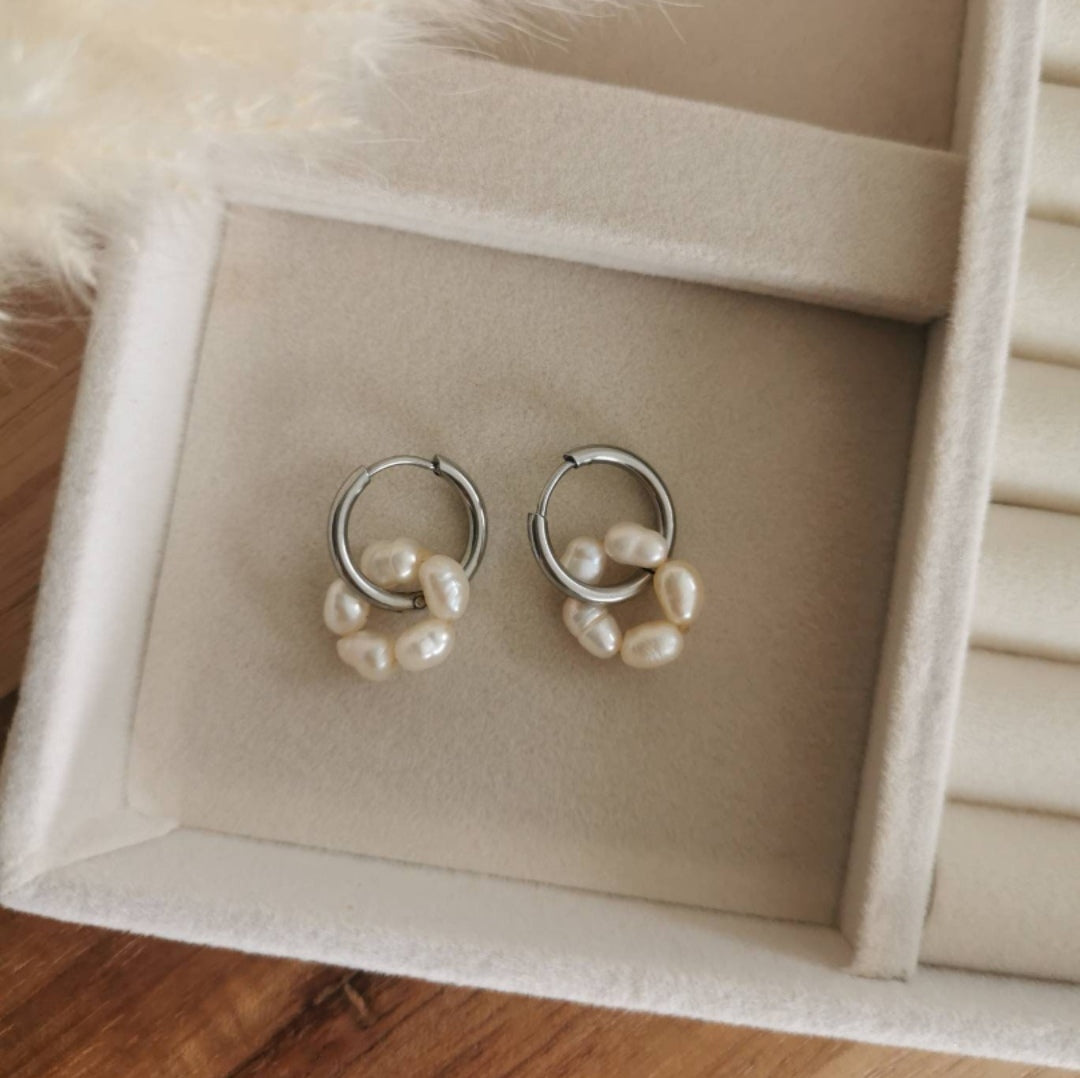 BOUCLES D'OREILLES - PERLES D'EAU DOUCE