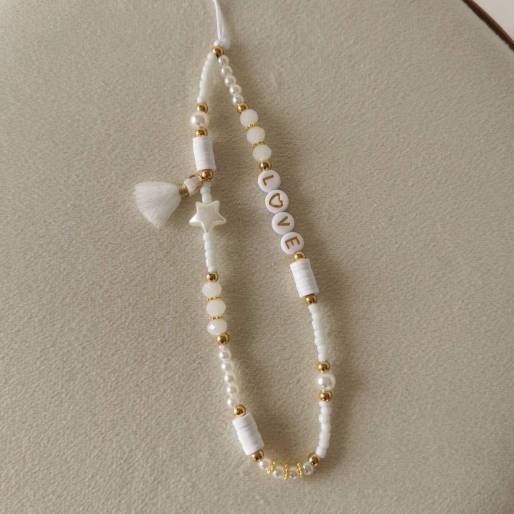 BIJOU DE TÉLÉPHONE - ÉTOILE POMPON