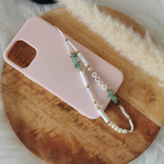 BIJOU DE TÉLÉPHONE - PIERRE VERTE