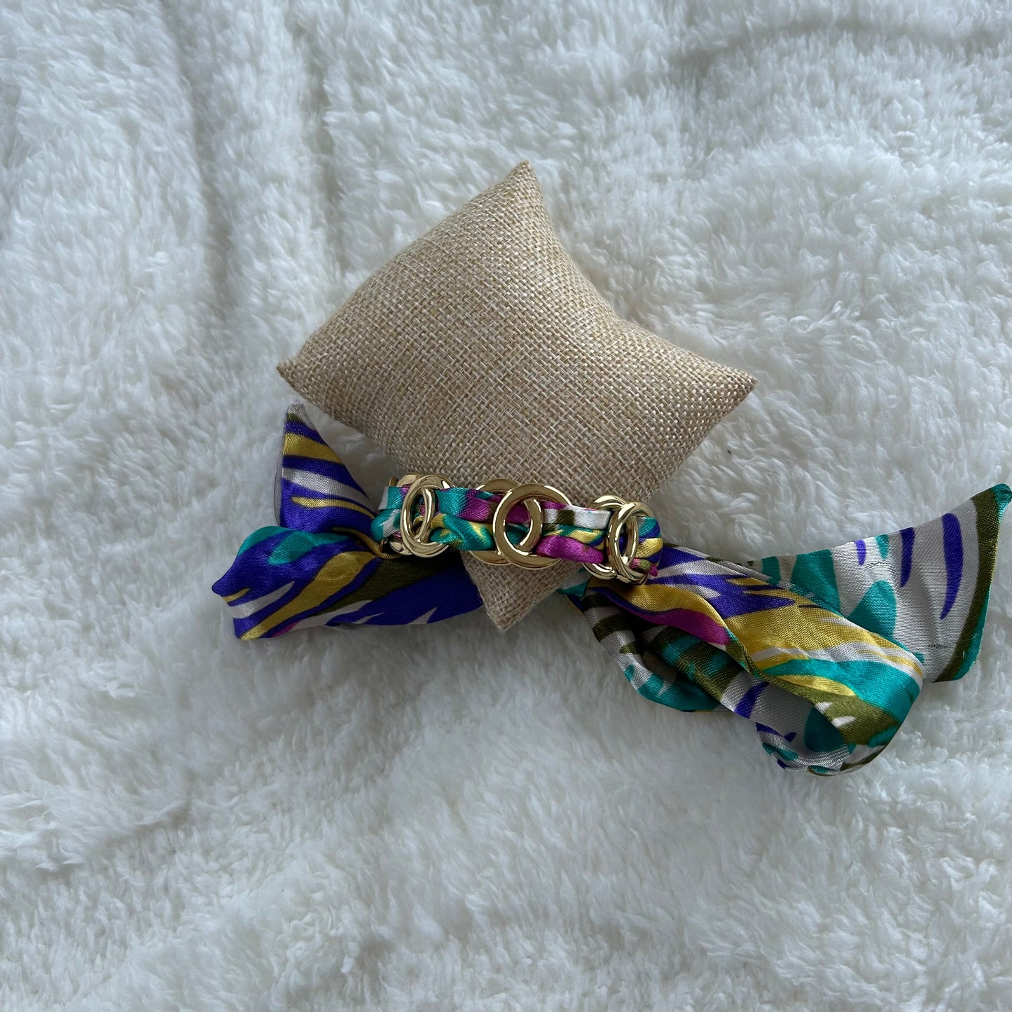 JONC RUBAN BLEU TURQUOISE
