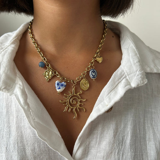 COLLIER CHARMS BLUE