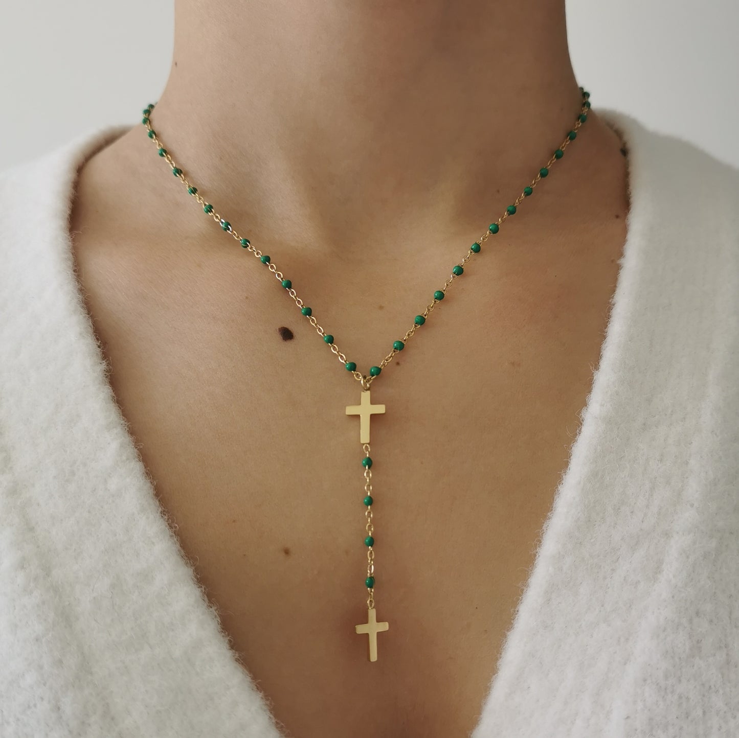 COLLIER DOUBLE CROIX