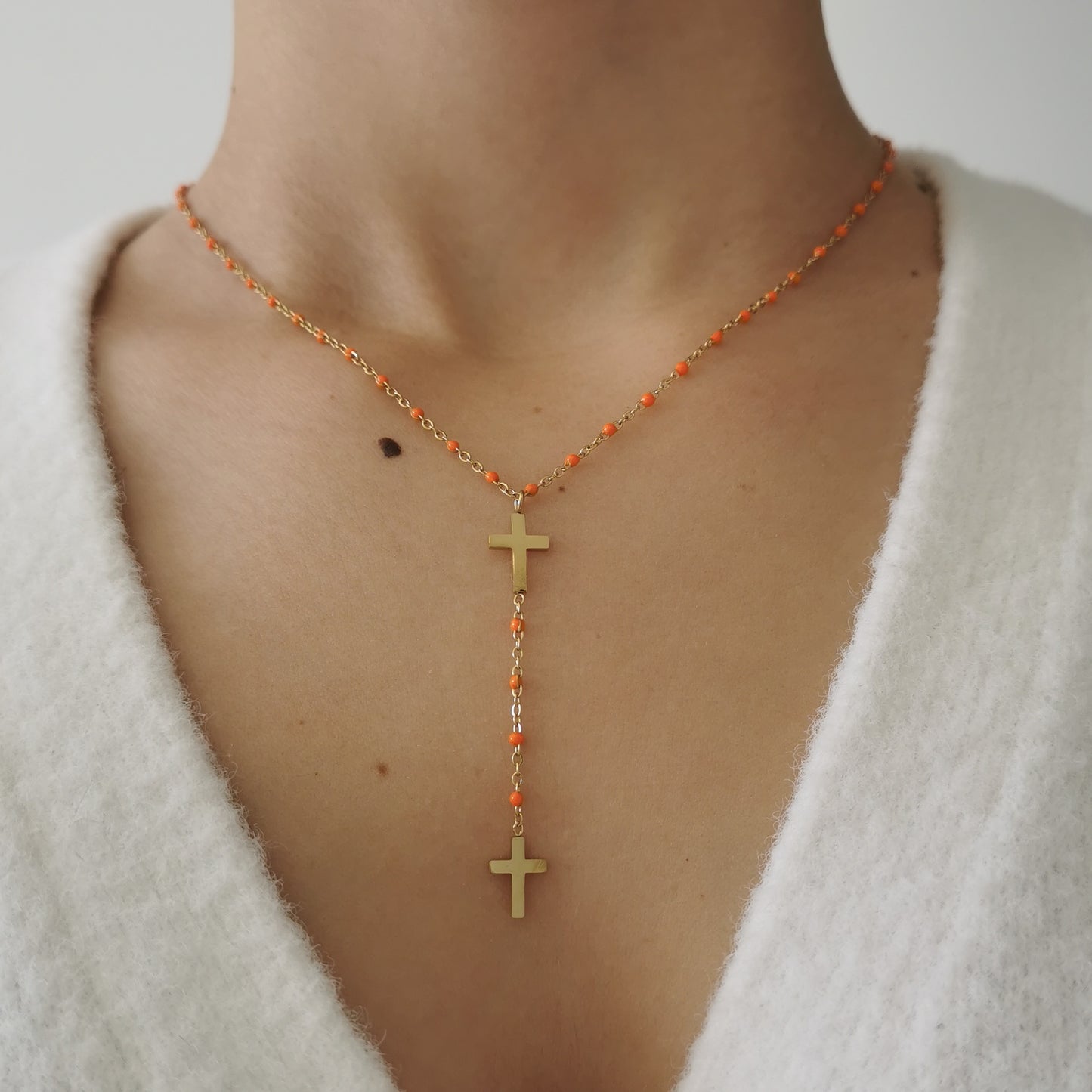 COLLIER DOUBLE CROIX