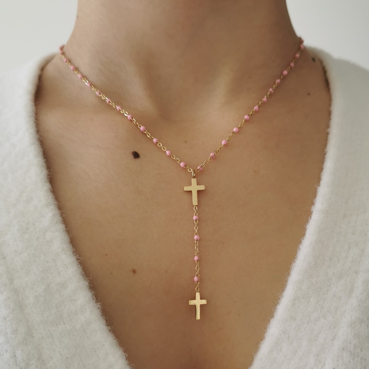 COLLIER DOUBLE CROIX
