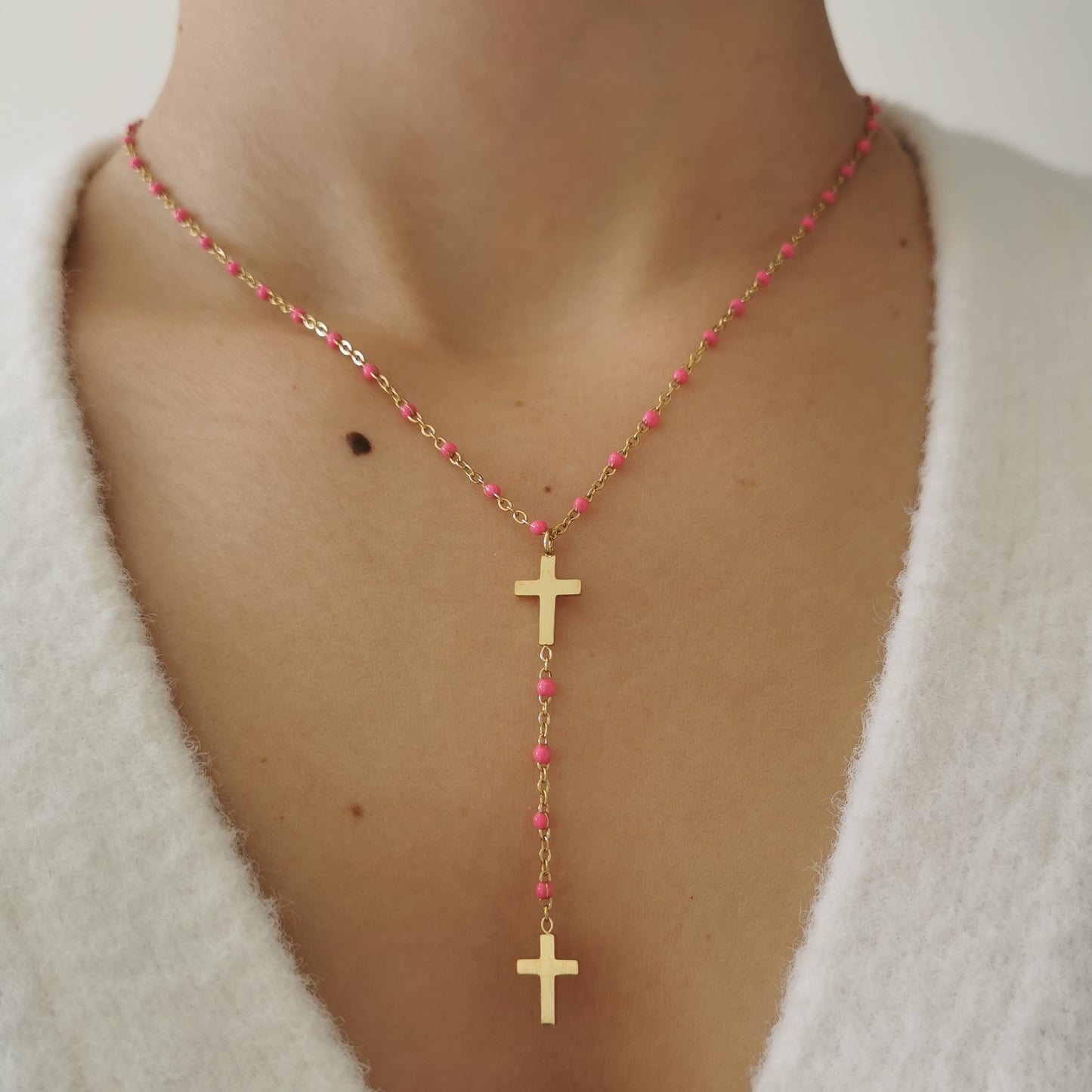 COLLIER DOUBLE CROIX