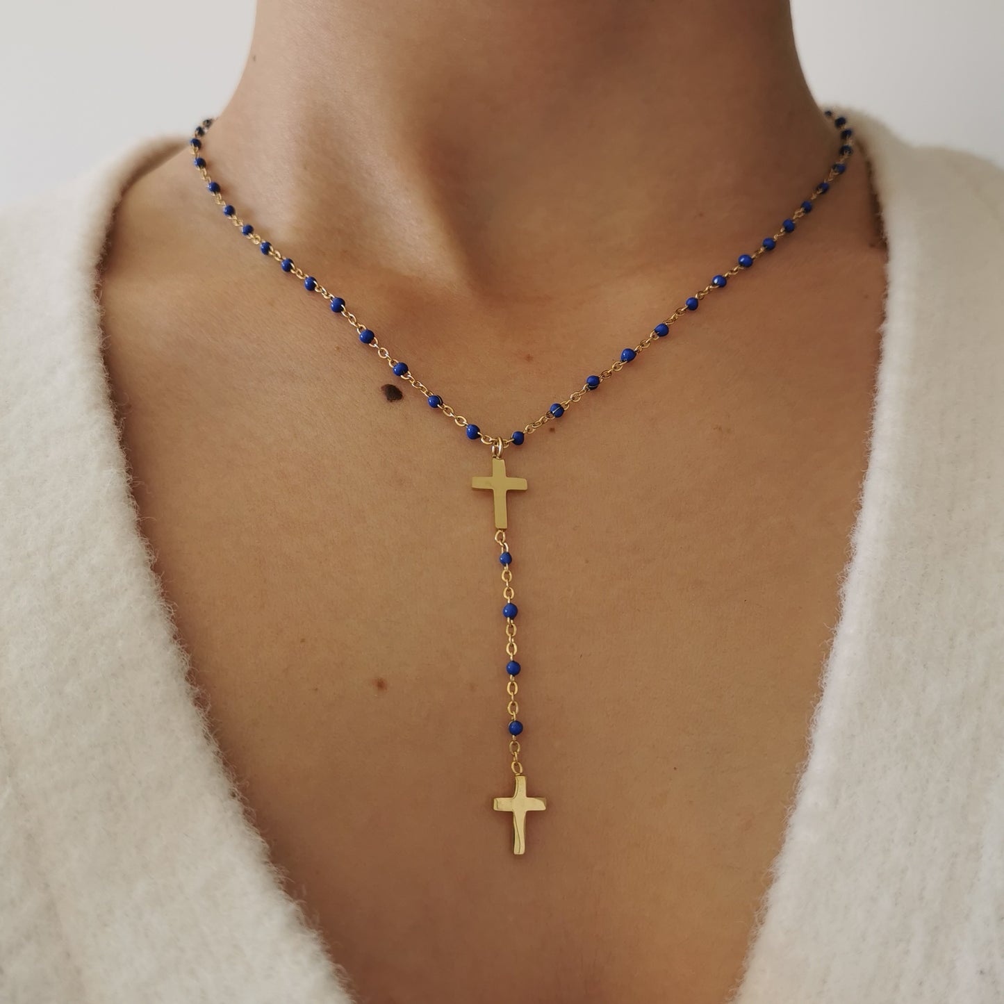 COLLIER DOUBLE CROIX