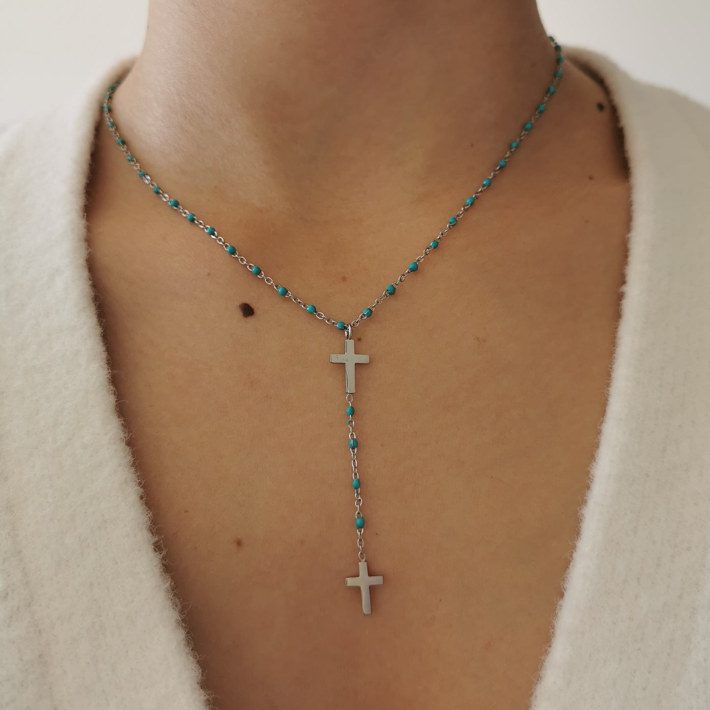 COLLIER DOUBLE CROIX