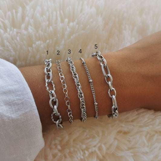 BRACELET CHAÎNE - ARGENTÉ
