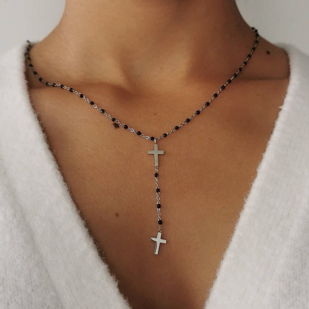 COLLIER DOUBLE CROIX